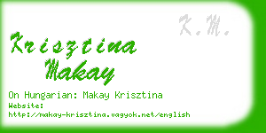 krisztina makay business card